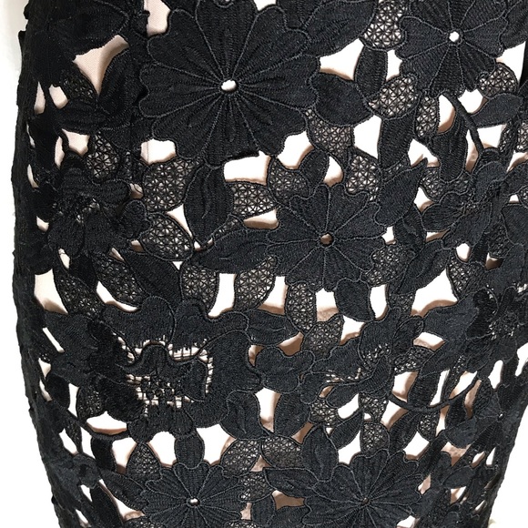 Lulu’s Black Floral Lace Overlay Spaghetti Strap Dress - Picture 6 of 6